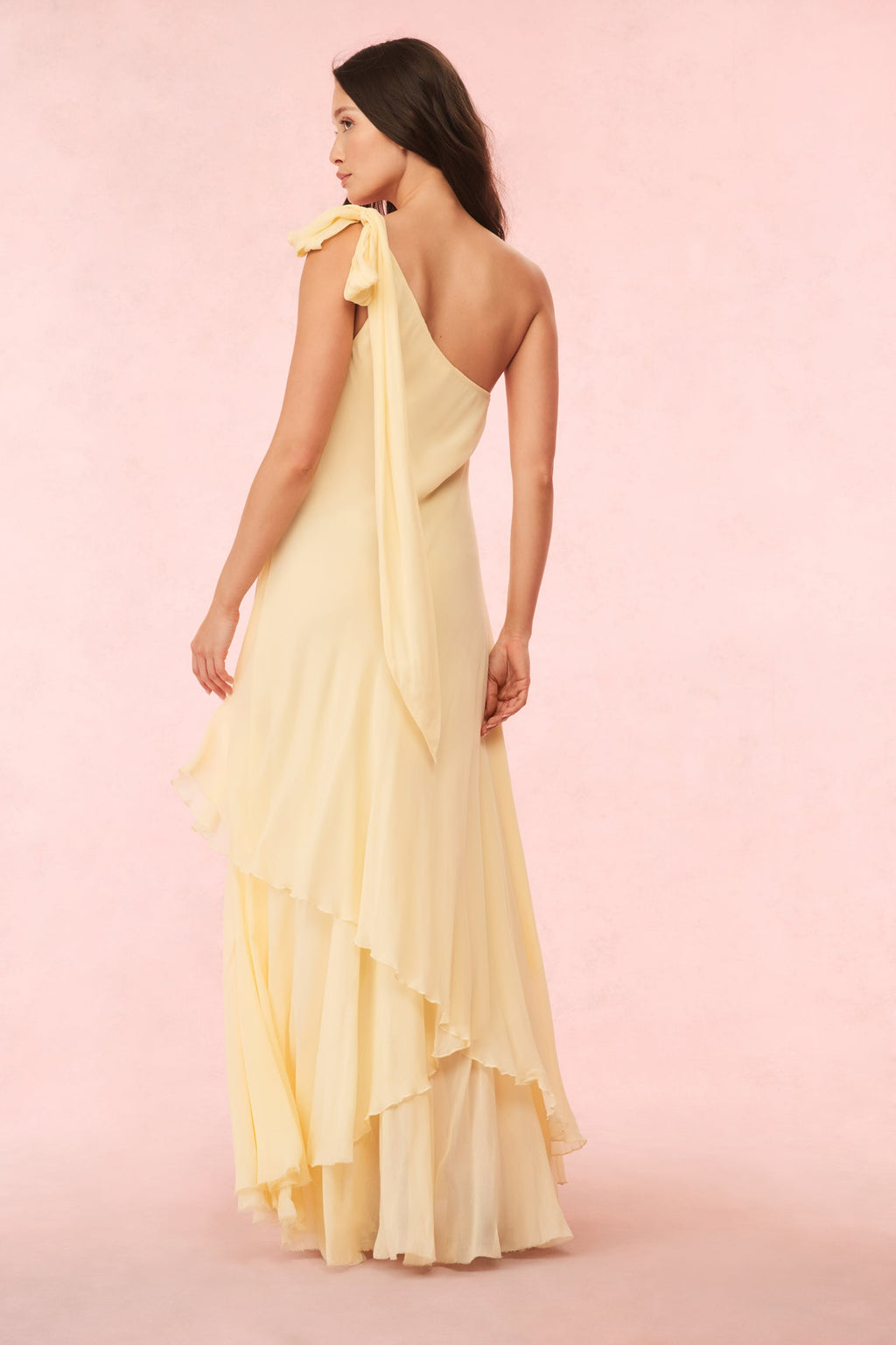 Alliara Chiffon One-Shoulder Gown