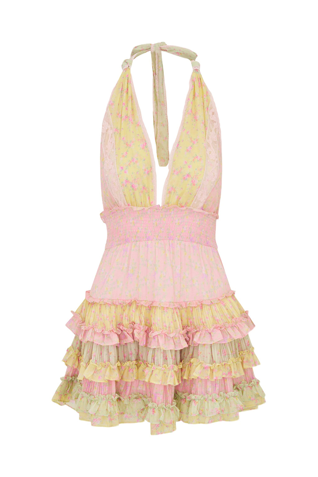 Quintelle Cotton Mixed Print Mini Dress