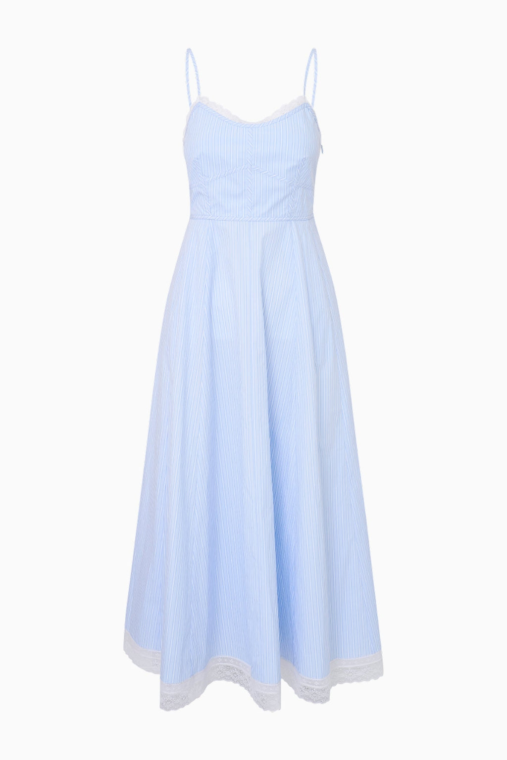 Sandara Cotton Pinstripe Maxi Dress
